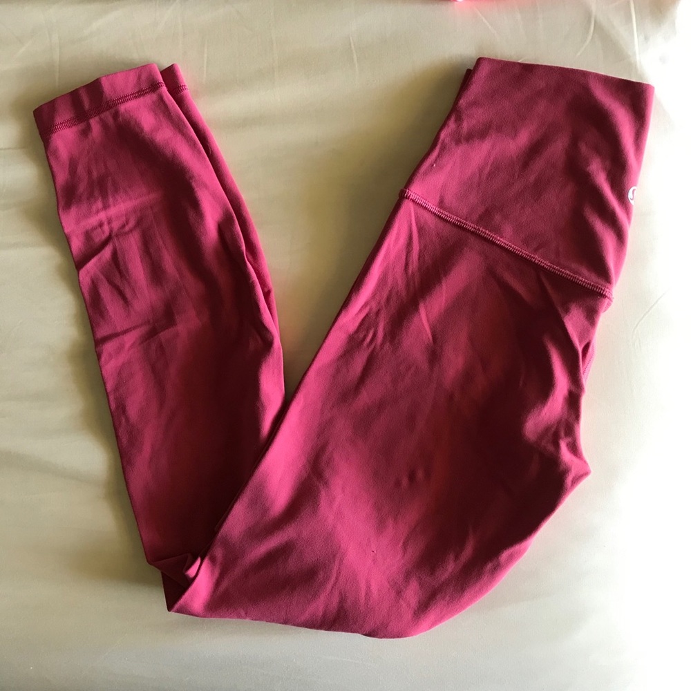 VGUC rose pink/red Align II leggings